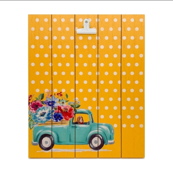 🌺 See Description 🌺 Used Pioneer Woman Clipboard Decor “Charlie Driving A Truck” - Picture 1 of 8